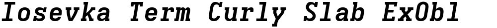 Iosevka Term Curly Slab ExObl