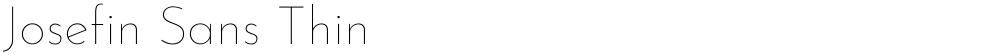 Josefin Sans Thin