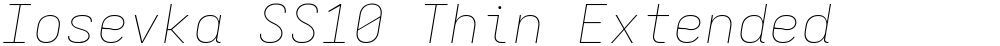 Iosevka SS10 Thin Extended