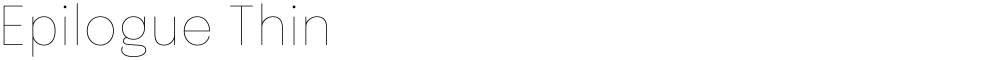 Epilogue Thin