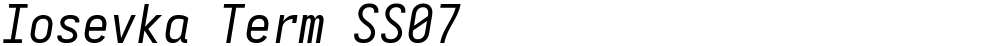 Iosevka Term SS07
