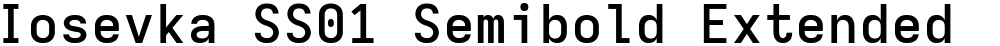 Iosevka SS01 Semibold Extended