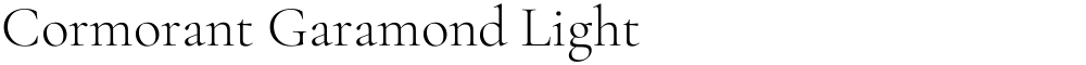 Cormorant Garamond Light