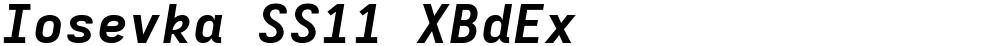 Iosevka SS11 XBdEx
