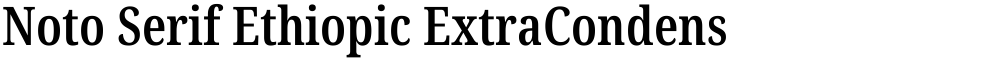 Noto Serif Ethiopic ExtraCondensed SemiBold