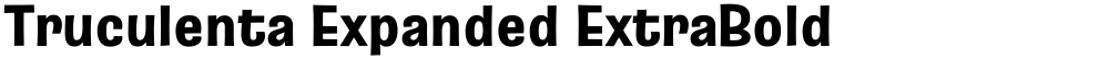 Truculenta Expanded ExtraBold