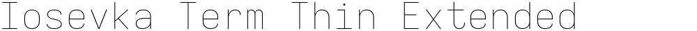 Iosevka Term Thin Extended