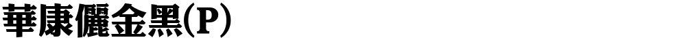 華康儷金黑(P)