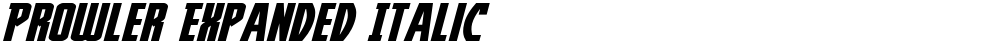 Prowler Expanded Italic