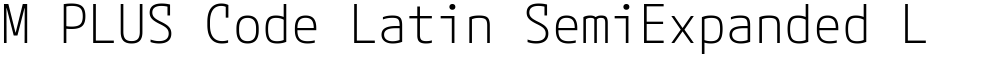 M PLUS Code Latin SemiExpanded Light