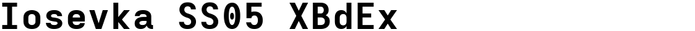 Iosevka SS05 XBdEx