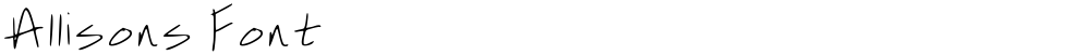 Allisons Font