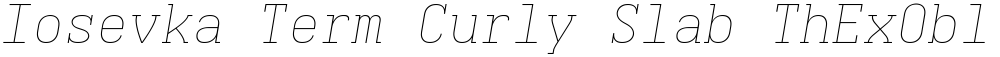 Iosevka Term Curly Slab ThExObl