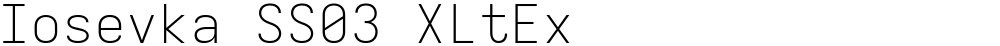 Iosevka SS03 XLtEx
