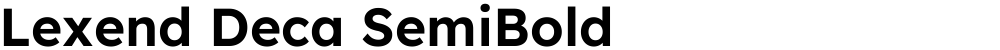 Lexend Deca SemiBold