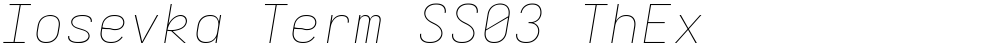 Iosevka Term SS03 ThEx