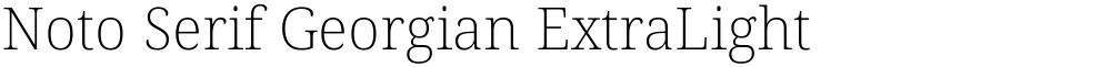 Noto Serif Georgian ExtraLight