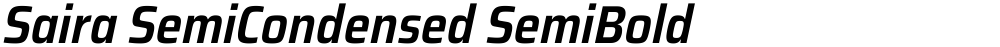 Saira SemiCondensed SemiBold