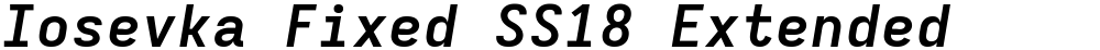 Iosevka Fixed SS18 Extended