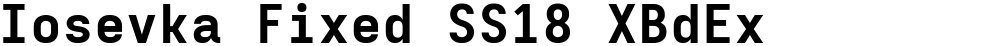 Iosevka Fixed SS18 XBdEx