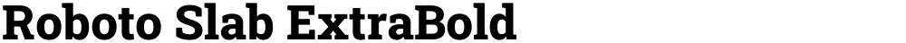 Roboto Slab ExtraBold