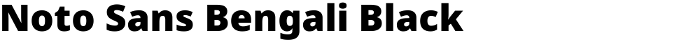 Noto Sans Bengali Black