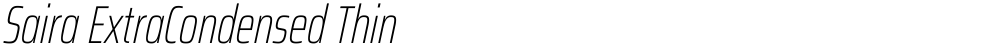 Saira ExtraCondensed Thin