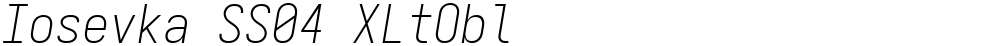 Iosevka SS04 XLtObl