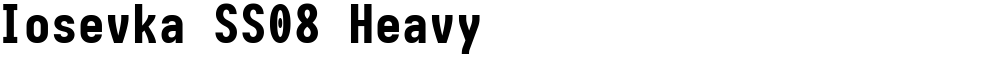 Iosevka SS08 Heavy