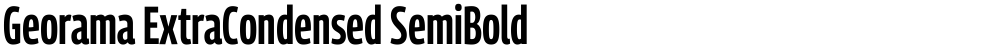Georama ExtraCondensed SemiBold