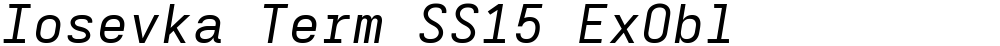 Iosevka Term SS15 ExObl