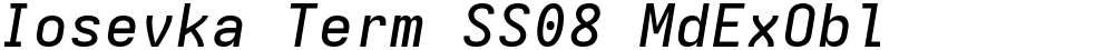 Iosevka Term SS08 MdExObl