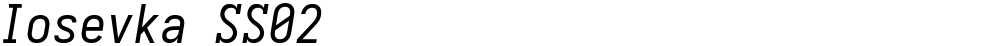 Iosevka SS02