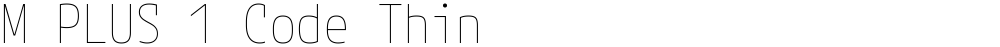 M PLUS 1 Code Thin