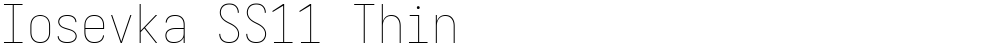 Iosevka SS11 Thin