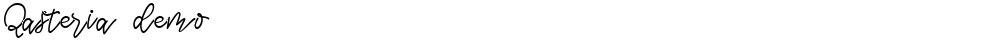 Qasteria demo