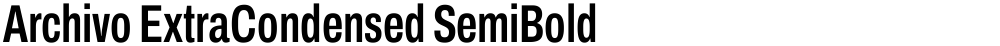 Archivo ExtraCondensed SemiBold