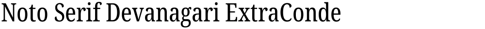 Noto Serif Devanagari ExtraCondensed