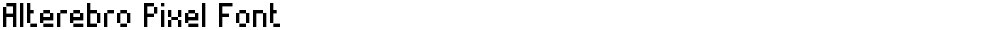Alterebro Pixel Font