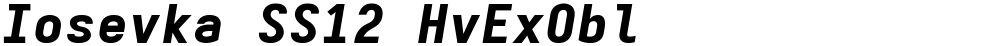 Iosevka SS12 HvExObl