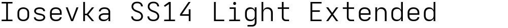Iosevka SS14 Light Extended