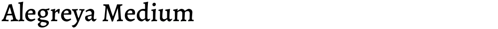 Alegreya Medium