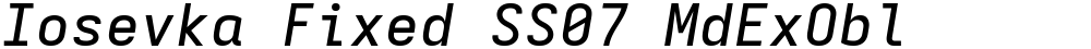 Iosevka Fixed SS07 MdExObl