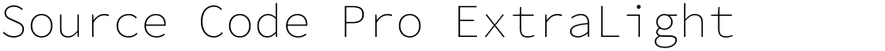 Source Code Pro ExtraLight