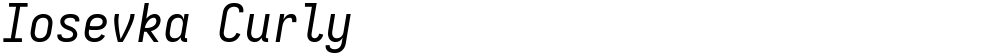 Iosevka Curly