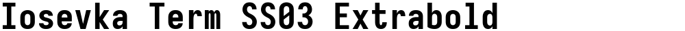 Iosevka Term SS03 Extrabold