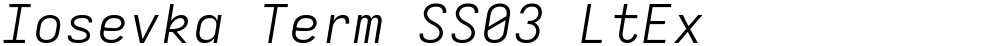 Iosevka Term SS03 LtEx