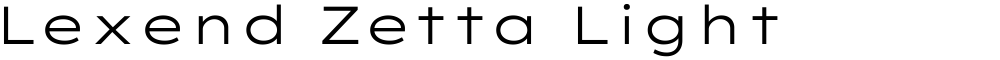 Lexend Zetta Light