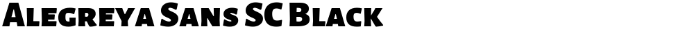 Alegreya Sans SC Black