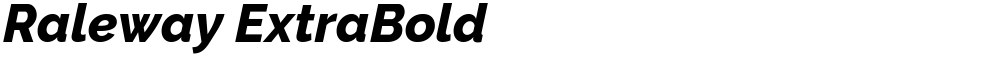 Raleway ExtraBold